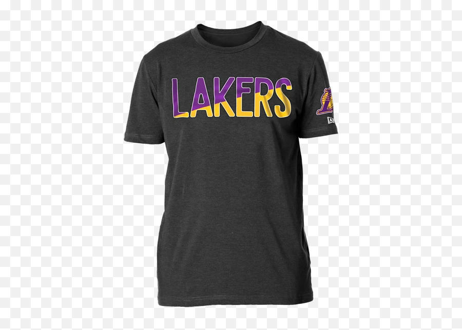 Los Angeles Lakers Split Logo T - Active Shirt Emoji,Rocker Sign Emoji