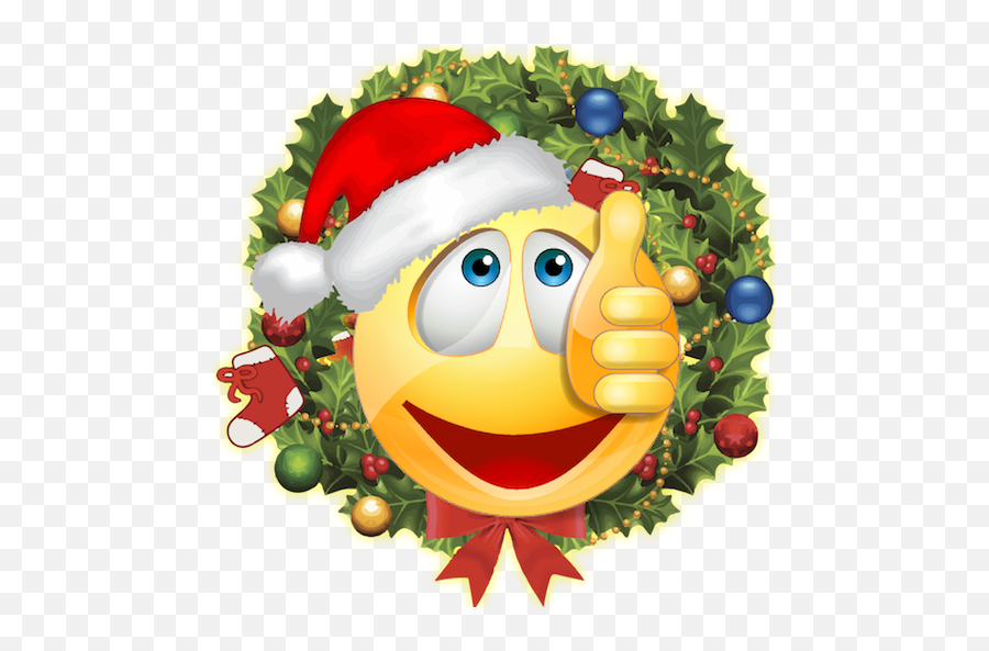 Download Whatsmiley - Christmas Wreaths Emoji,Christmas Emojis
