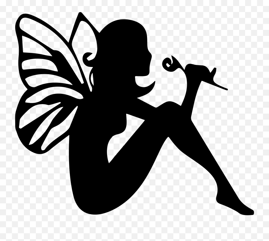 Fairy Silhouette Vector File Image - Sitting Fairy Silhouette Emoji,Pot Leaf Emoji