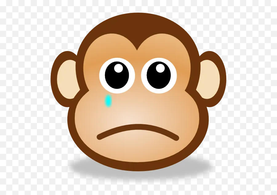 Sad - Sad Monkey Face Clipart Emoji,Hi Emoticon