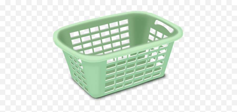 Plastic Laundry Basket Vector Drawing - Transparent Laundry Basket Clipart Emoji,Trash Bag Emoji