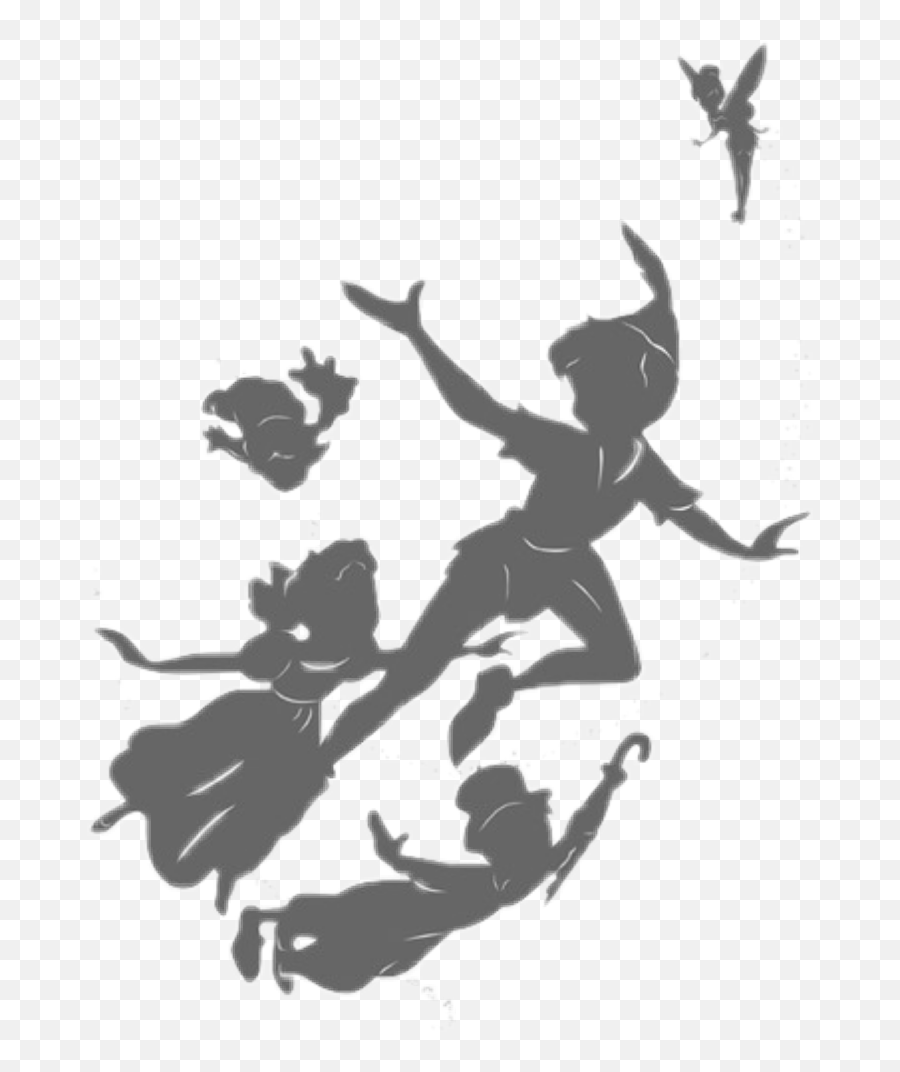 Disneysilhouette Trillytinkerbell Stick - Neverland Peter Pan Tattoo Emoji,Dancing Stick Figure Emoji