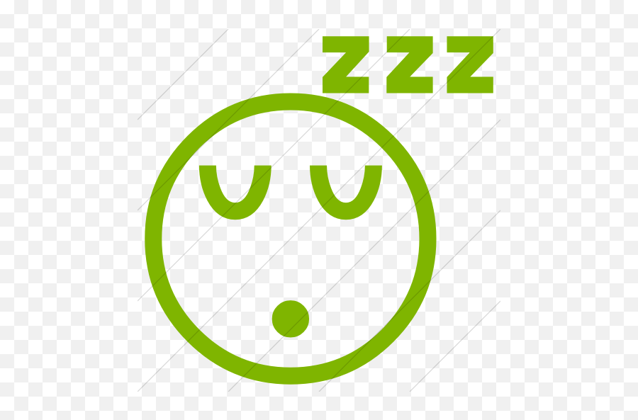 Iconsetc Simple Green Classic Emoticons Sleeping Face Icon - Circle Emoji,Sleeping Emoticon