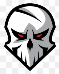 Skull With Red Eyes Sticker - Emoji