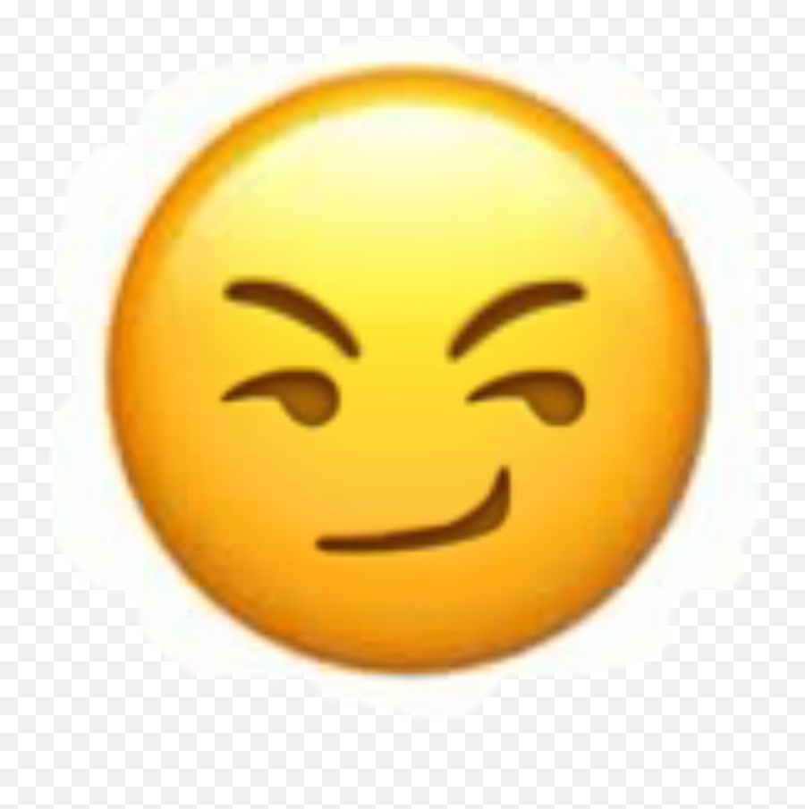 Popular And Trending Smirk Stickers On Picsart - Mad Angry Kiss Emoji,Emoji Smirking