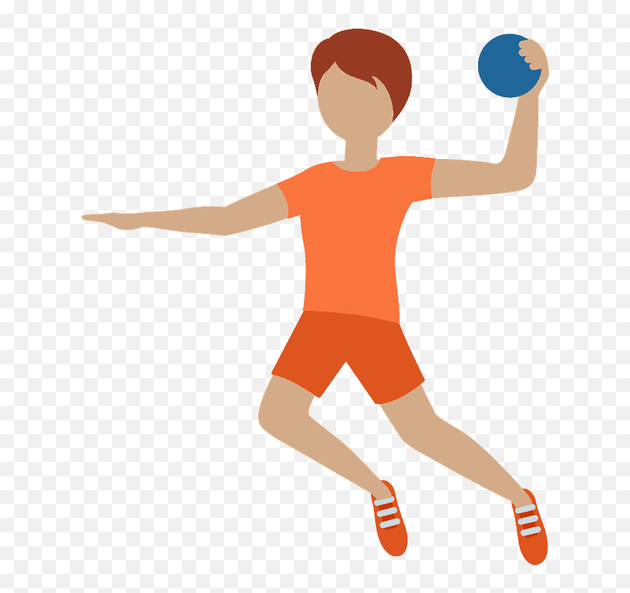 Person Playing Handball Emoji Clipart - Dibujos De Una Persona Jugando Al Balonmano,Athlete Emoji