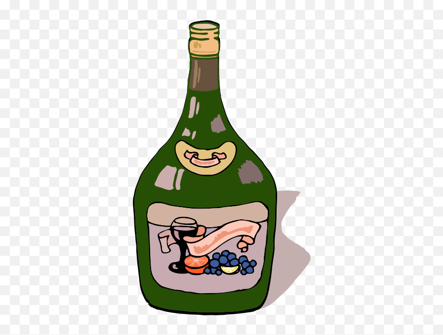 Grape Wine Bottle Vector Image - Gambar Animasi Botol Miras Emoji,Champagne Bottle Emoji