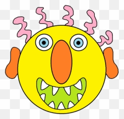 Graphics by Ruth - Monster Glad Sad Drawing Emoji