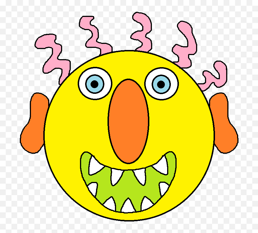 Graphics By Ruth - Monster Glad Monster Sad Monster Drawing Emoji,Monster Emoticon