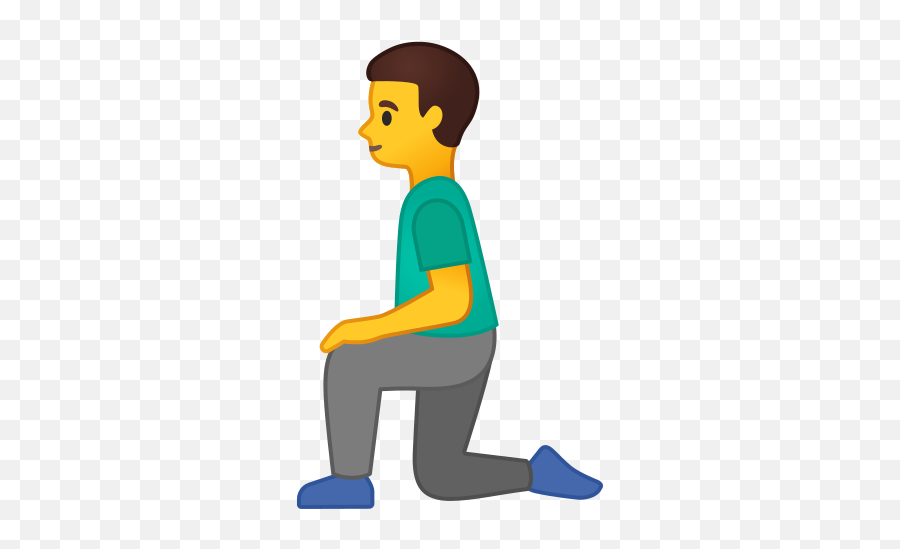 Man Kneeling Emoji - Emoji Caminando,Neck Emoji