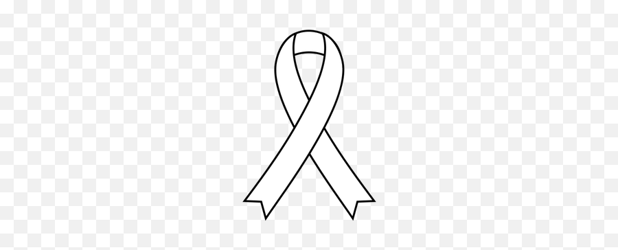 White Awareness Ribbon Vector Drawing - Awareness Ribbon Transparent Emoji,Breast Cancer Ribbon Emoji