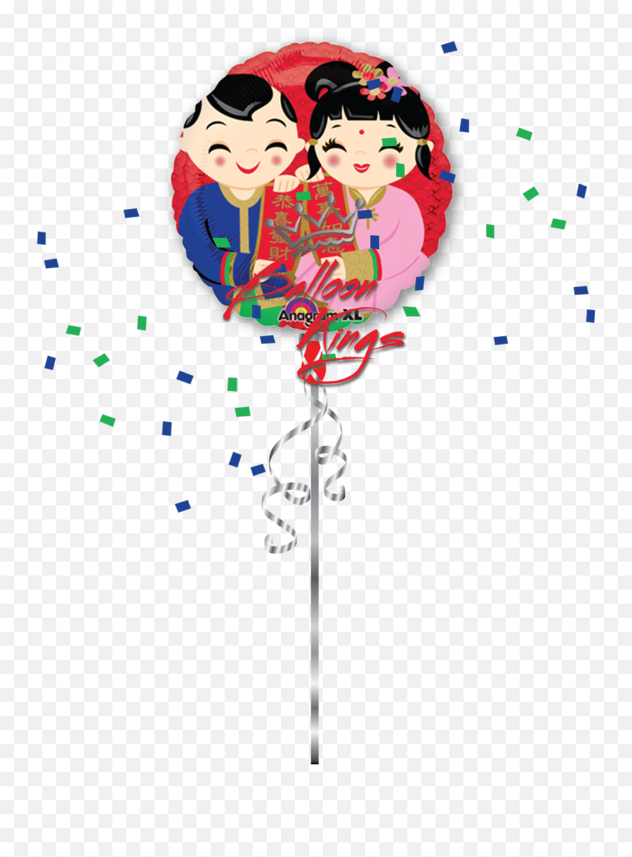Chinese New Year Couple - Balloon Emoji,Chinese New Year Emoji