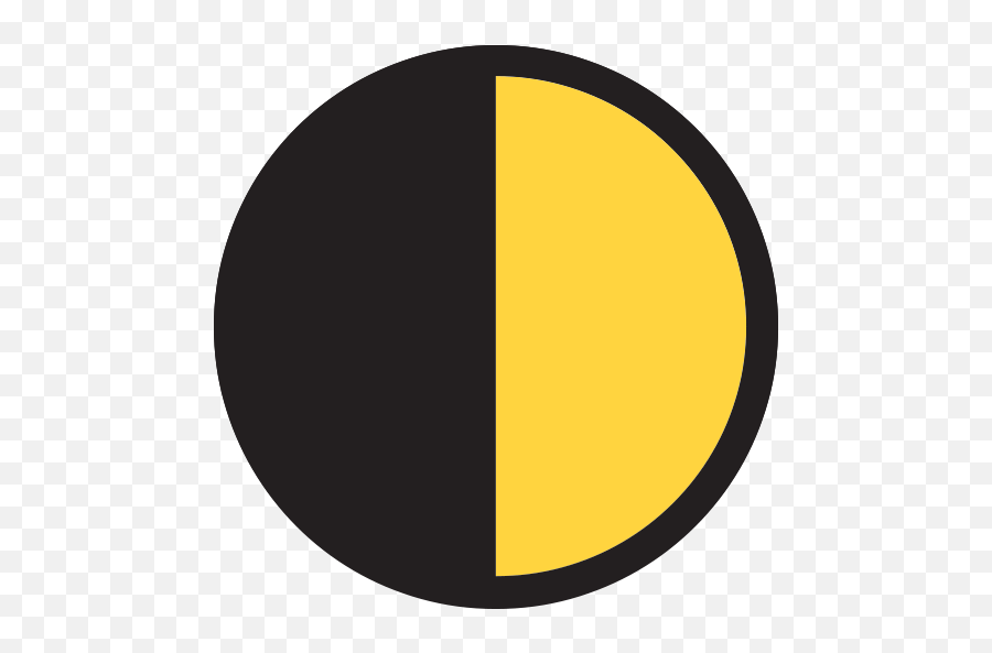 First Quarter Moon Symbol Emoji For - Circle,Quarter Emoji
