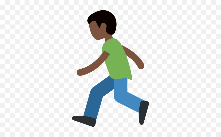 Man Running Emoji With Dark Skin Tone Meaning And - Running Boy Emoji Png,Running Man Emoji