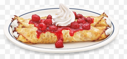 Raspberry Sweet Cream Cheese Crepes - Ihop Emoji