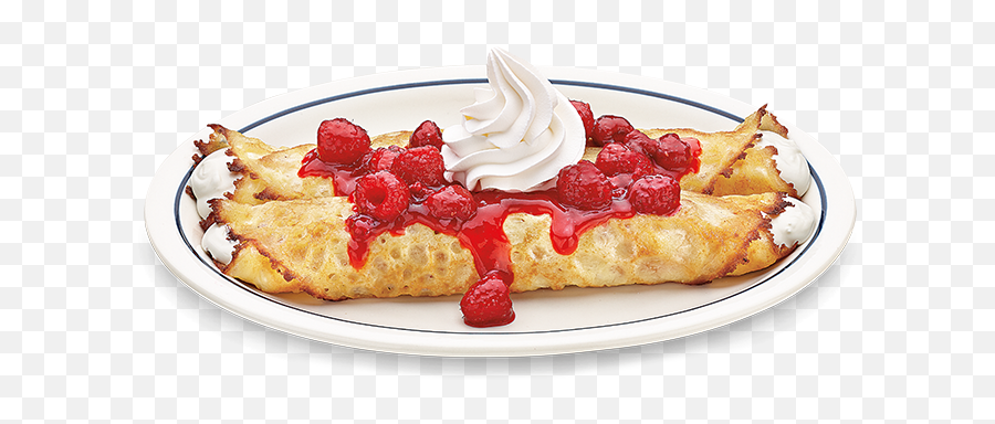 Raspberry Sweet Cream Cheese Crepes - Raspberry Cream Cheese Crepes Ihop Emoji,French Toast Emoji