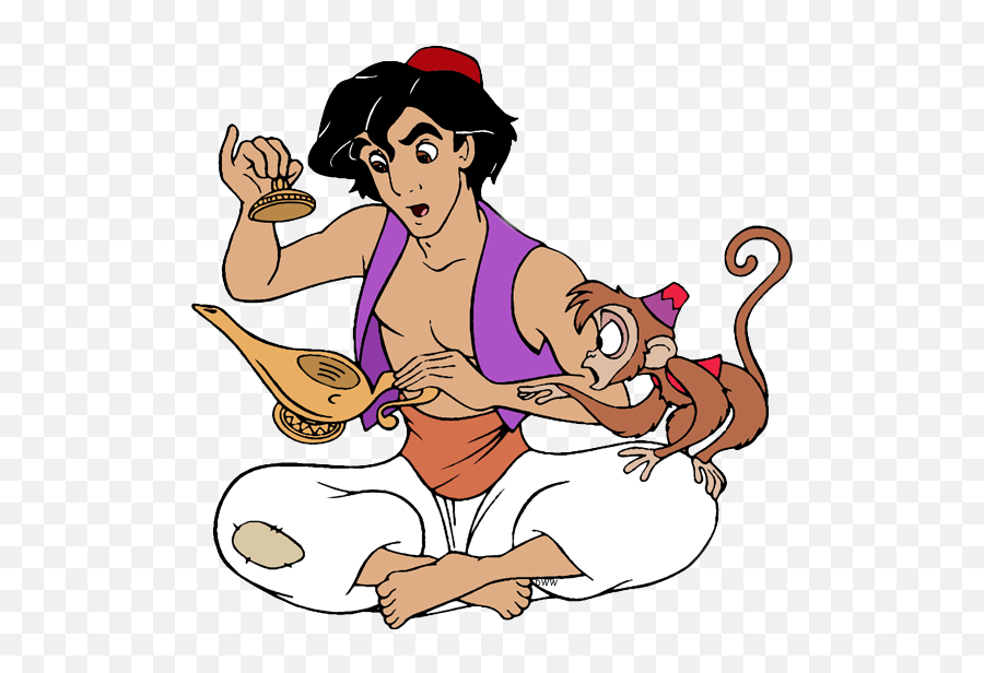 Disney Aladdin Abu Magiclamp Lamp Genie - Aladdin Sitting Emoji,Leg Lamp Emoji