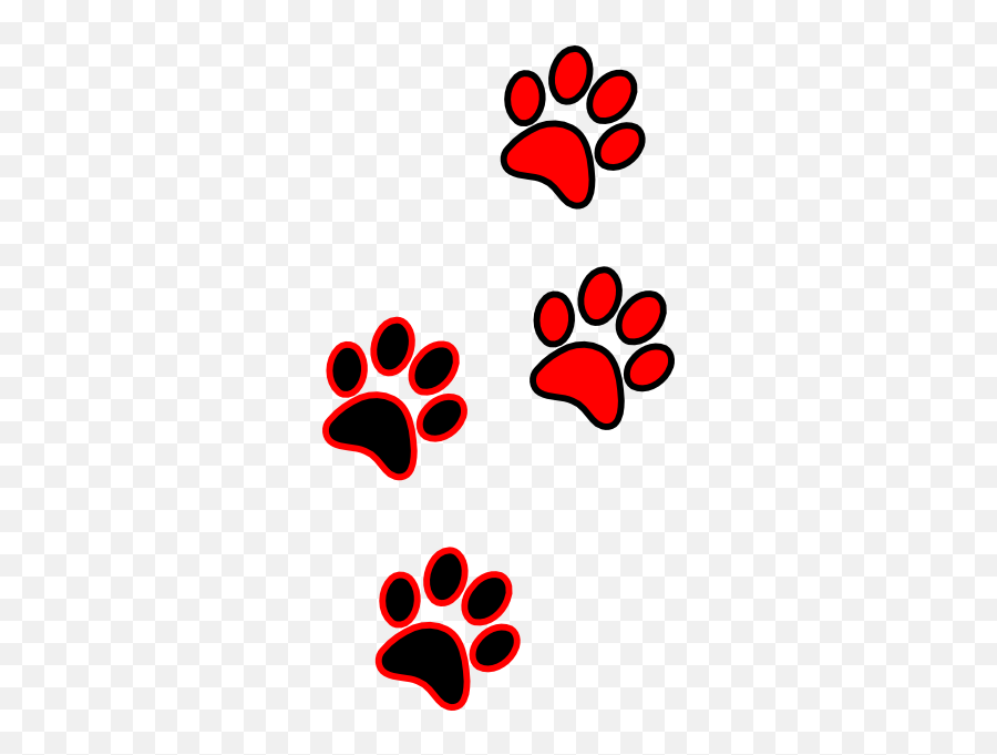 Red Paw Transparent Png Clipart Free - Red And Black Paw Emoji,Paw Emoji