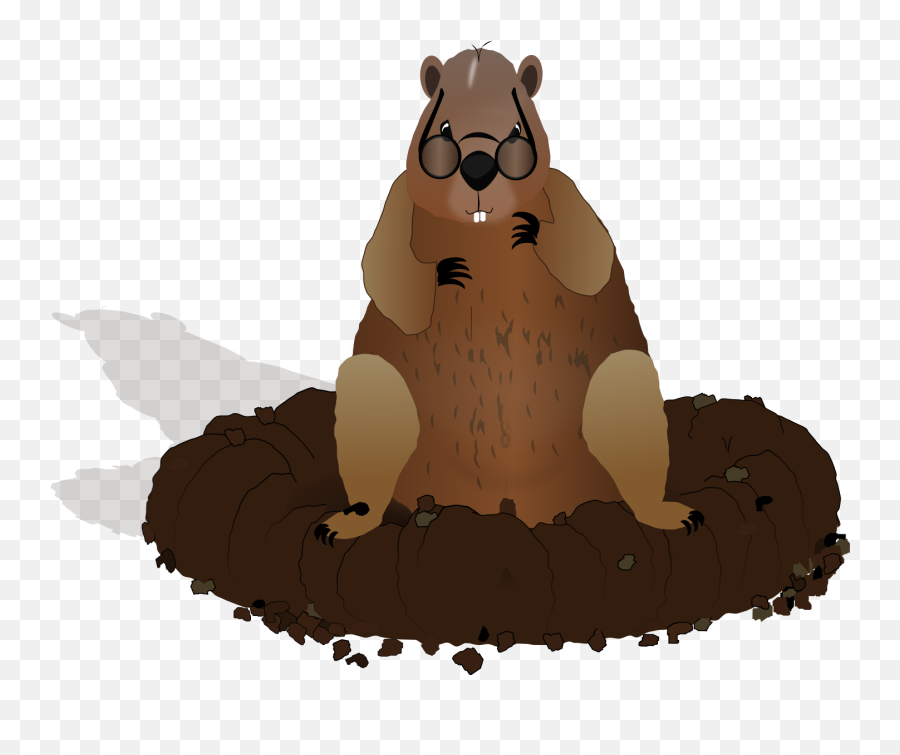 Clip Art For His Shadow Very Soon - Groundhog Clip Art Png Emoji,Groundhog Emoji