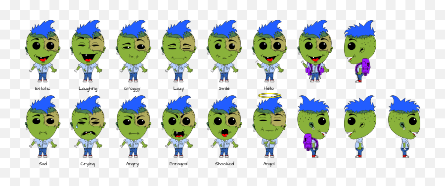 Zombie Game Characters On Behance Emoji,Enraged Emoji