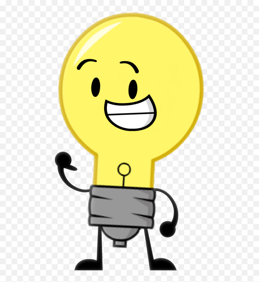 Lightbulb Clipart Happy Lightbulb - Light Bulb Inanimate Insanity Emoji,Light Bulb Emoticon