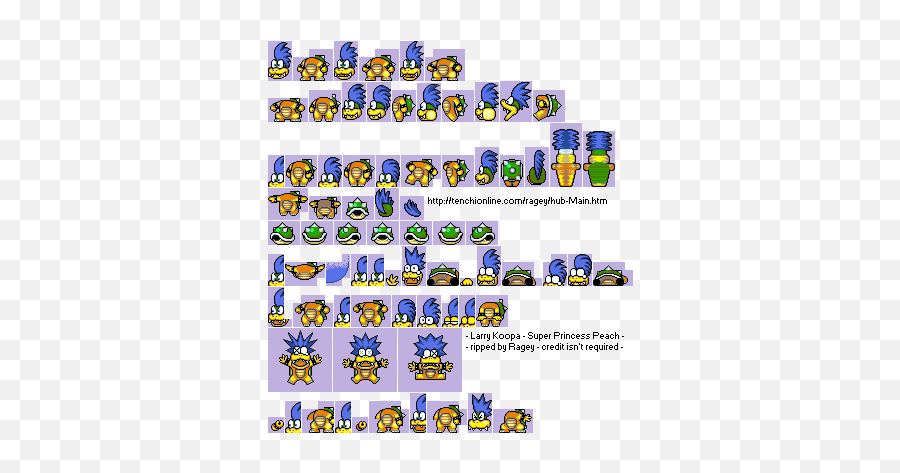 Ds Dsi - Super Princess Peach Larry Koopa The Spriters Larry Koopa Super Princess Peach Emoji,Princess Emoticon