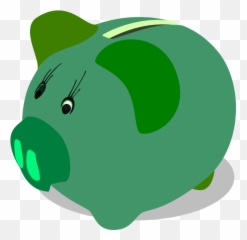 Free Piggy Bank Clipart The Cliparts - Green Art Emoji