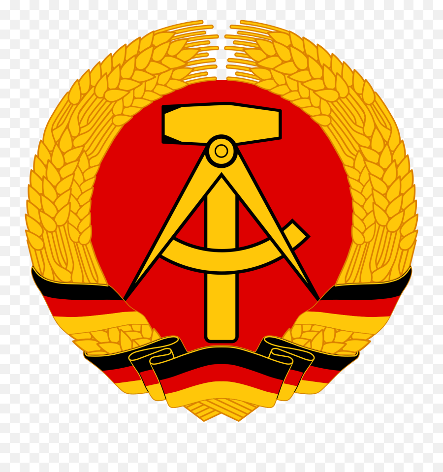State Arms Of German Democratic Republic - Ddr Coat Of Arms Emoji,Soviet Union Flag Emoji