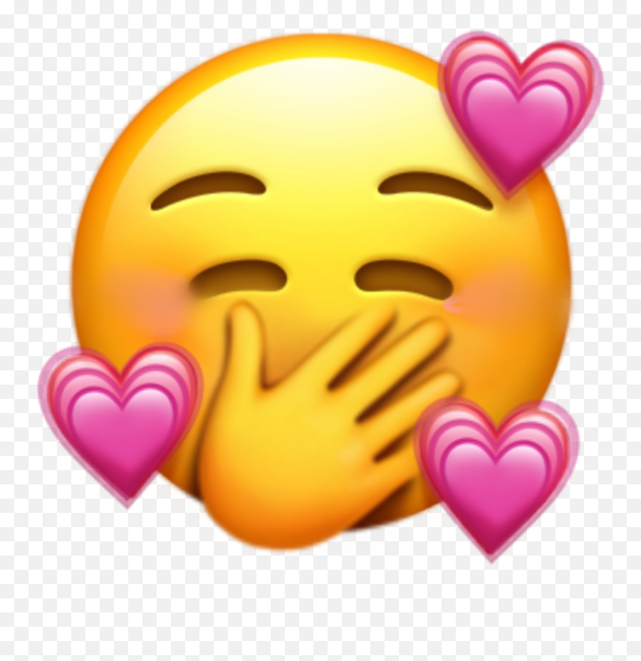 Gambar Emoji Love Iphone - Smiling Face With Hearts Emoji Png,Smirk Emoji