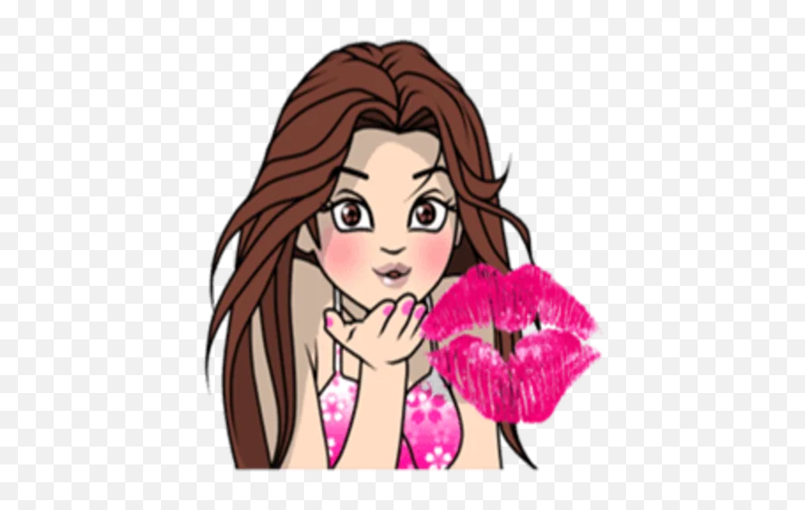 Girly Emoji Stickers - Desenho De Crianças Mandando Beijo,Girly Emoji