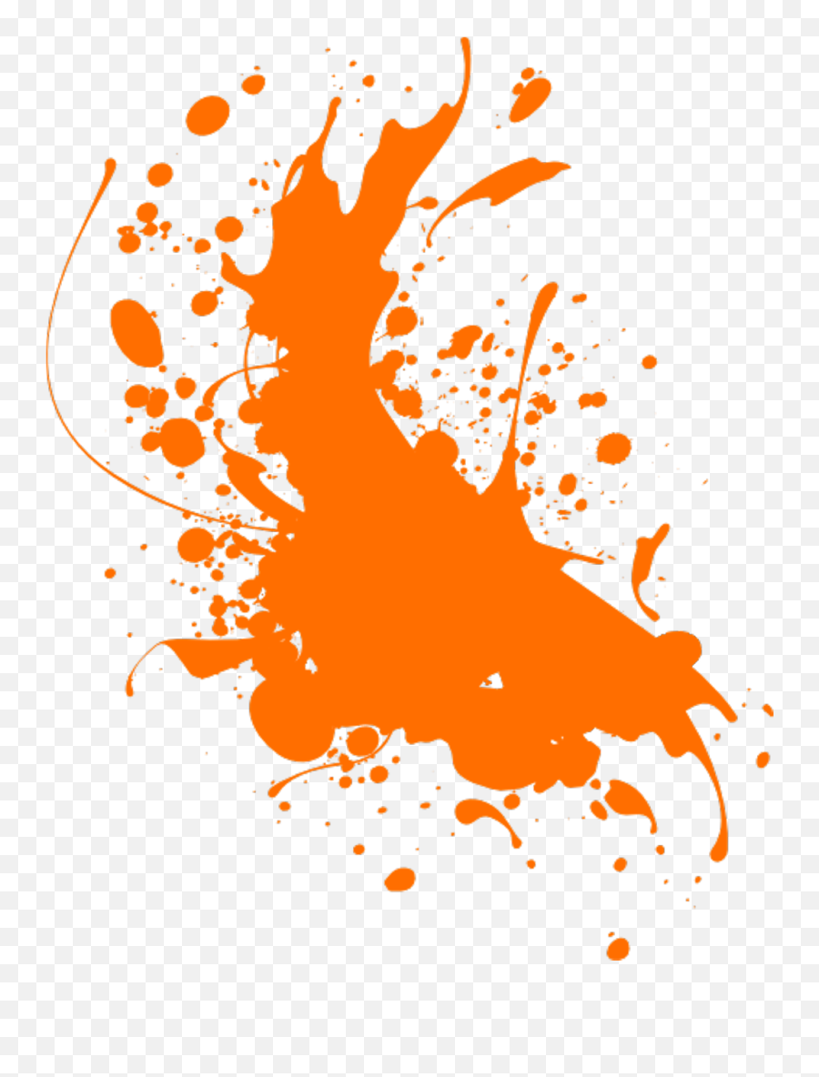 Orange Paint Splat Remixit - Transparent Blue Splash Png Orange Paint Splash Transparent Background Emoji,Splat Emoji