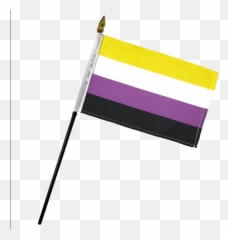 Nonbinary Flag Lgbt Pole Sticker - Binary Backround Emoji