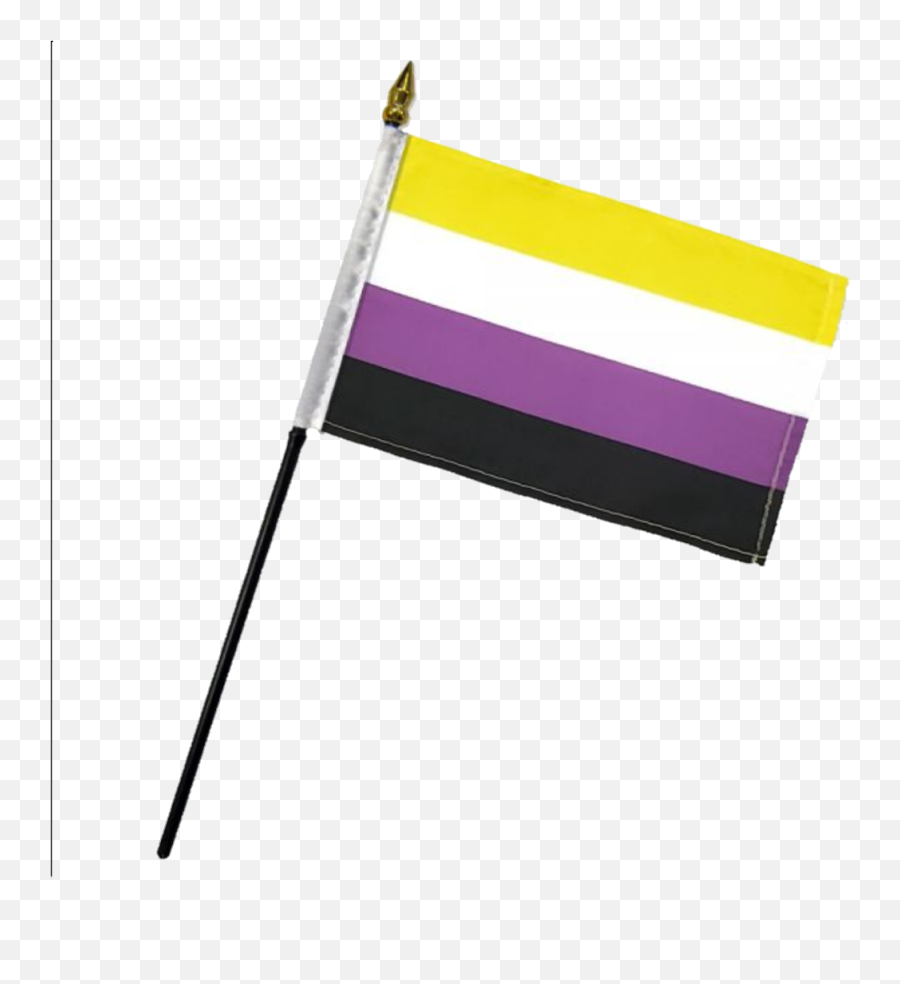 Nonbinary Flag Lgbt Pole Sticker - Non Binary Flag No Backround Emoji,Nonbinary Flag Emoji