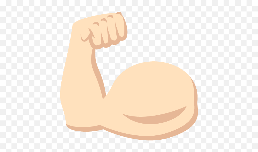 Flexed Biceps Light Skin Tone Emoji Emoticon Vector Icon - Emoji Del Musculo Png,Bicep Emoji