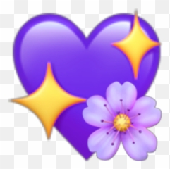 Heart Purple Emoji Iphone Ios - Viola
