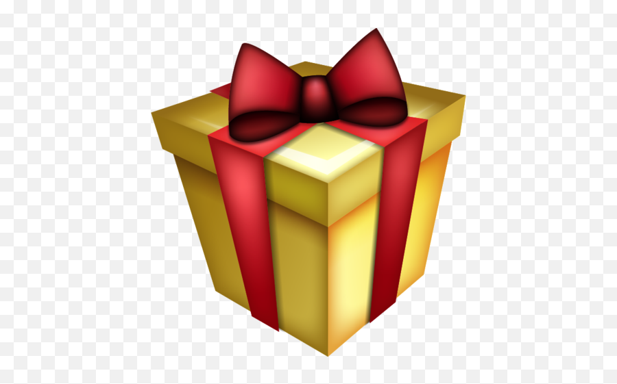 Gift Present Emoji - Present Emoji Png,Christmas Emojis