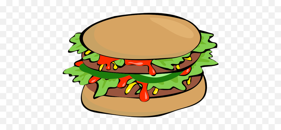 Burger With Salad And Ketchup - Hamburger Emoji,Emoji Lunch Bag