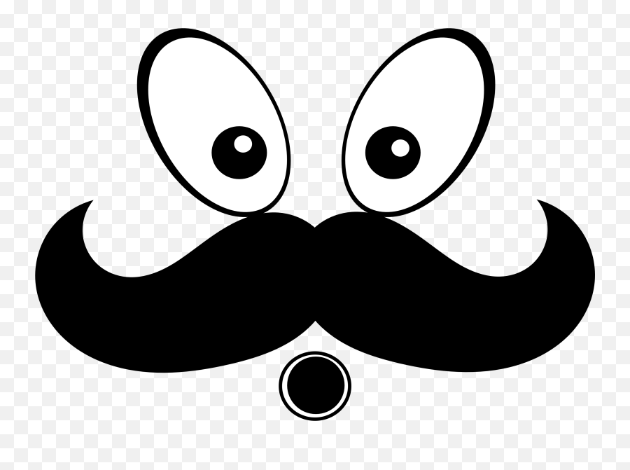 Mustache Clipart Line Art Mustache - Caras Con Bigote Dibujo Emoji,Mustache Emoji Iphone