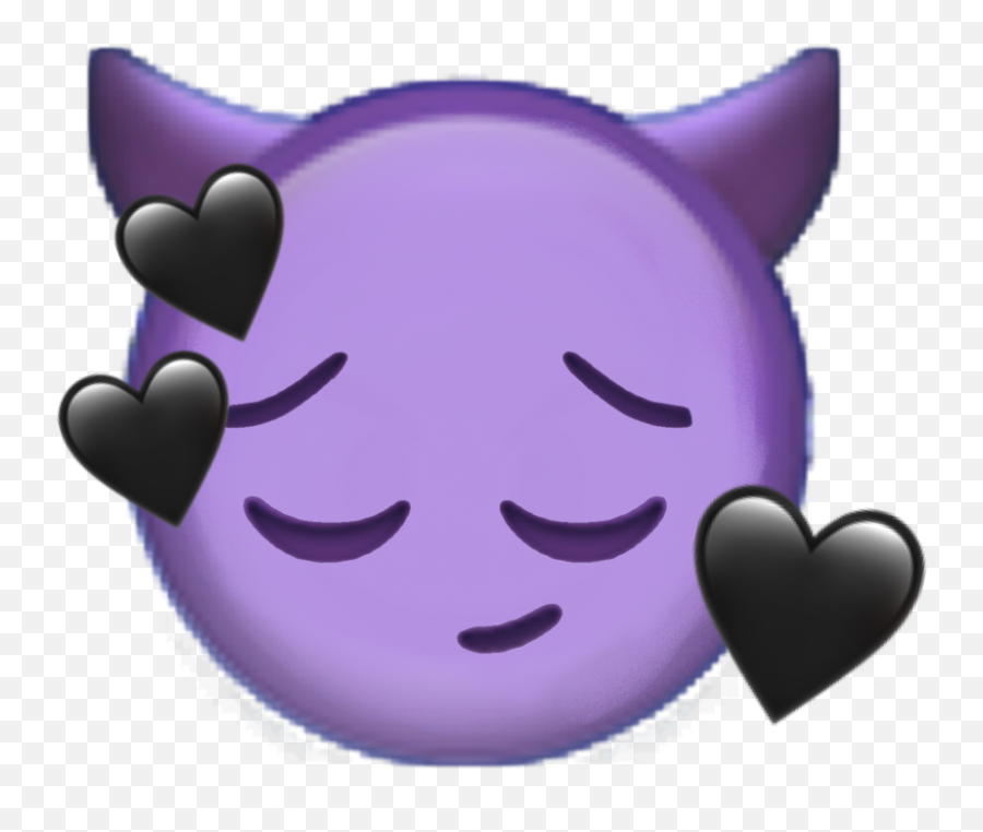 Iphone Iphoneemoji Emoji Emojis Devil - Devil Emoji With Heart,The Purple Emoji