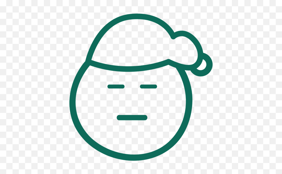 Close Eye Santa Claus Hat Face Green - Clip Art Emoji,Hat Emoticon