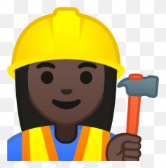 Noto Emoji Oreo 1f477 1f3ff 200d 2640 - Construction Worker Png