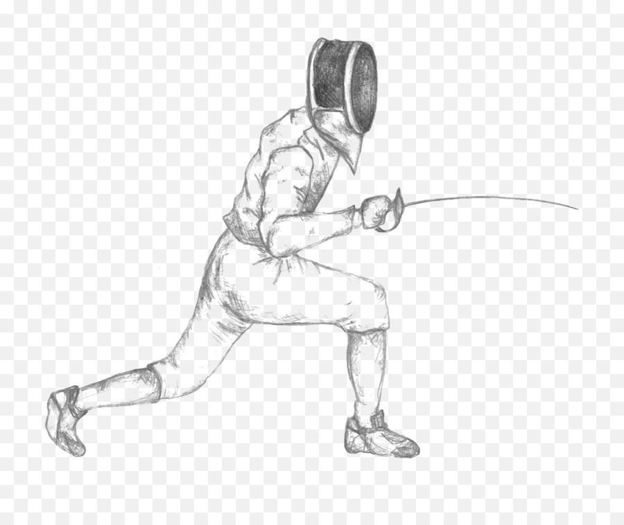 Fencing Drawing Punch Picture - Fencing Mask And Sword Art Emoji,Fencer Emoji