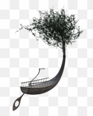 Tree Boat 3d Render - Gondola Emoji,Boat Moon Emoji