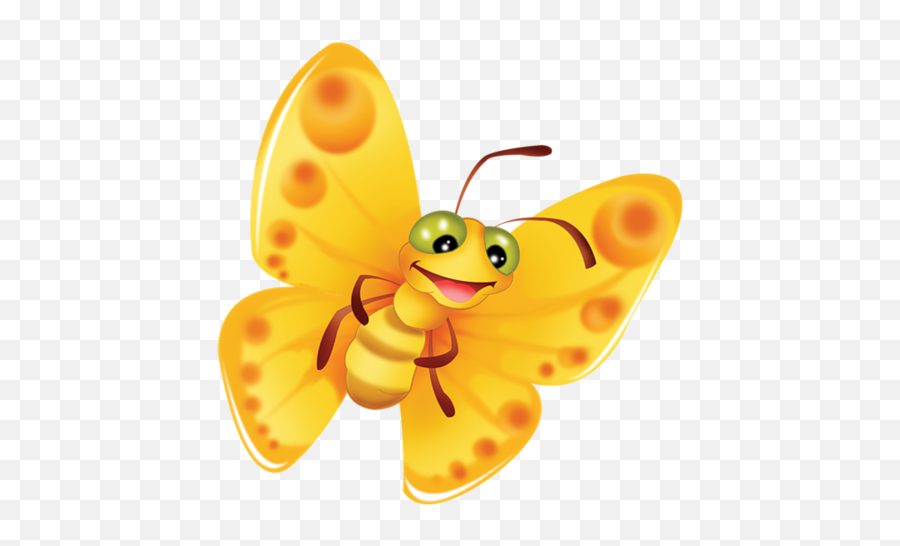Picture - Cartoon Yellow Butterfly Clipart Png Emoji,Butterfly Emoticon