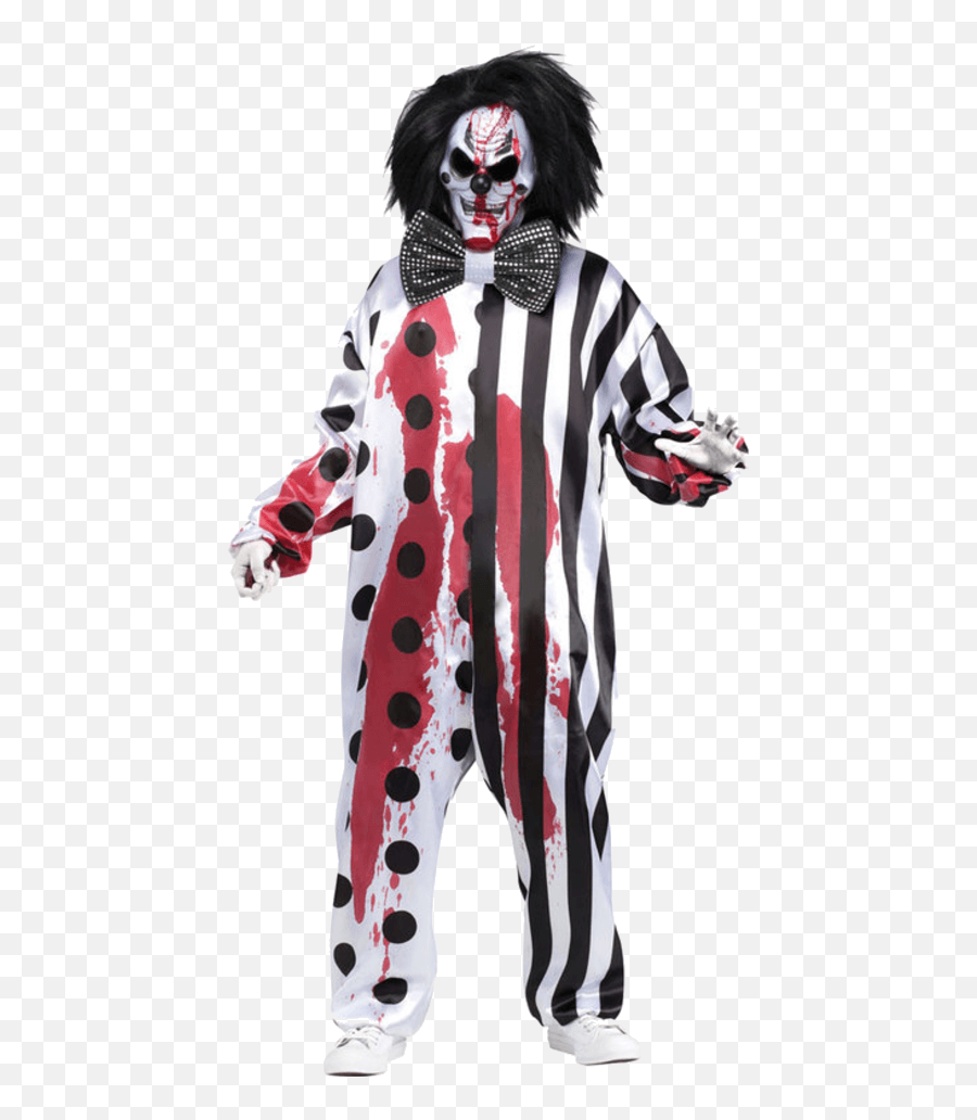 Creepy Clown Face Transparent Png - Killer Clown Costume Men Emoji,Scary Clown Emoji