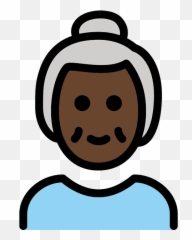 Old Woman Emoji Clipart - Idosa Morena Desenho Png