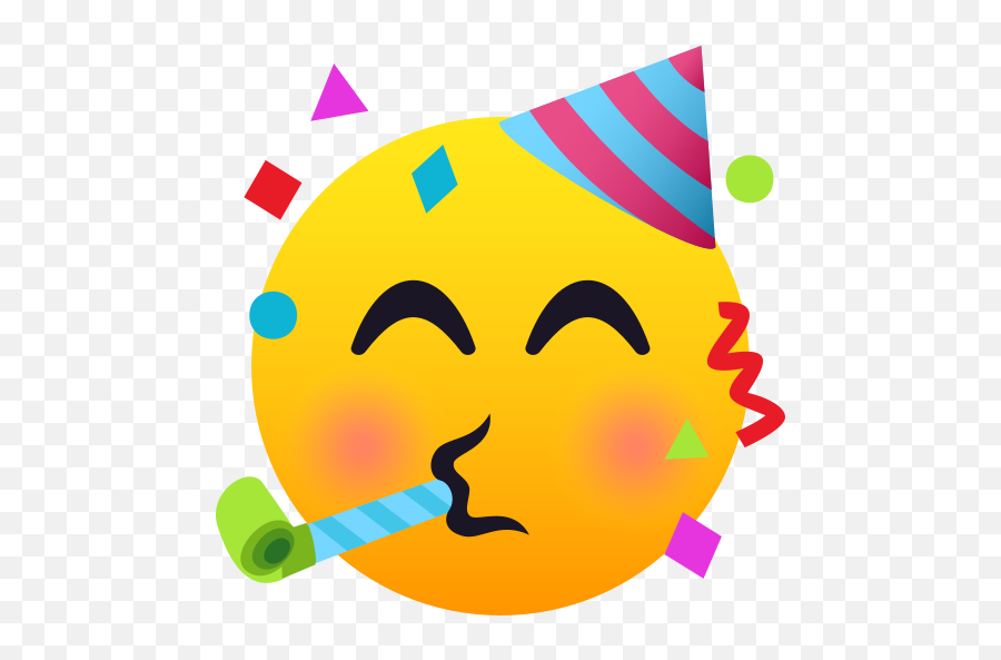 Party Horns Emoji Hat Emoji - Emoji In Party Hat,Confetti Emoji