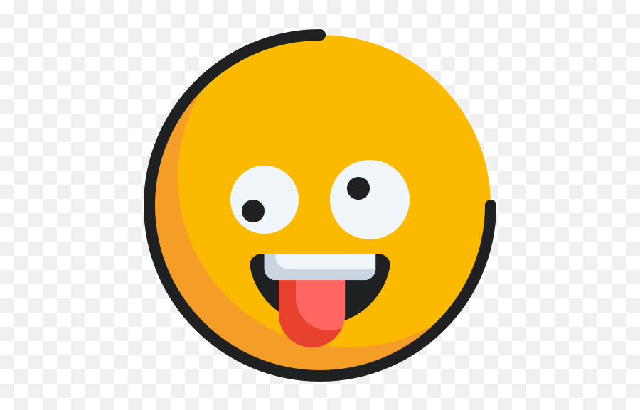 Emoji Emoticon Face Zany Icon - Happy,Emoji Icons