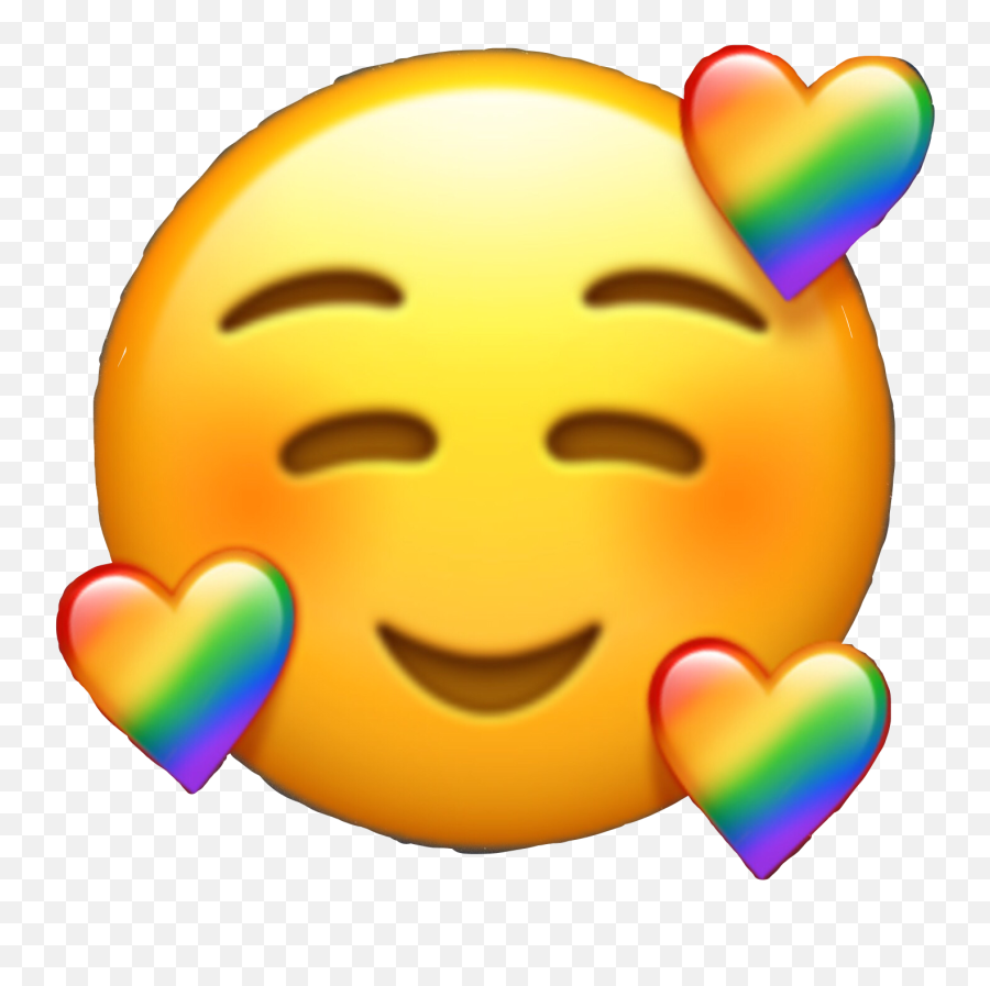 Rainbow Heart Emoji Sticker - Emoji Carinha Com 3 Coracoes Significado,Rainbow Heart Emoji