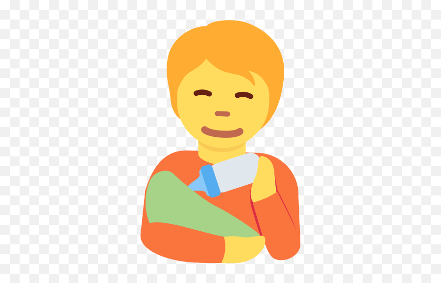 U200d Person Feeding Baby Emoji - Feeding Baby Emoji,Twemoji